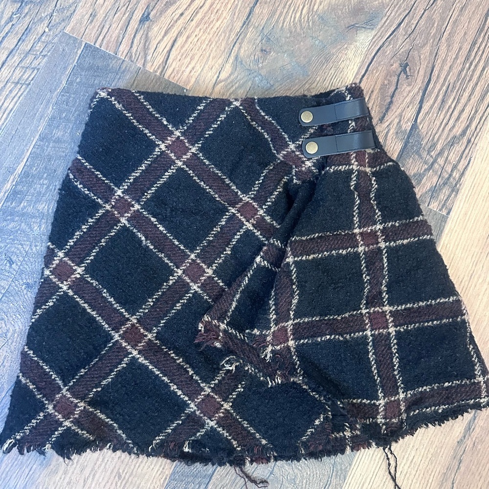 Urban Outfitters Black and Brown Plaid Mini Skirt